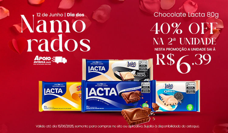 Chocolate Lacta até 15/06